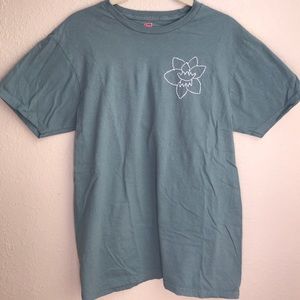 Hand stitches lotus T-shirt
